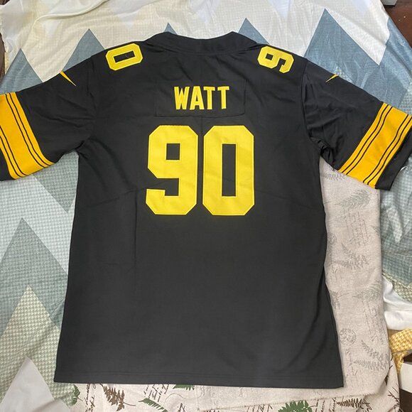 Stitched Pittsburgh Steelers TJ Watt Jersey Black #90 - Picture 6 of 9